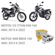 Combo Cilindro Motor Metal Leve Original CG Titan Fan e NXR Bros 160 (2014-2024) + Graxa - imagem 3