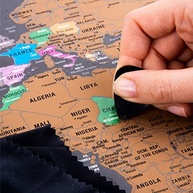 Mapa de Viagem Scratch Off World - Grande 71x42cm com Acessórios - Atlas & Green - imagem 5