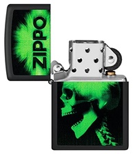 Isqueiro Zippo Green Skull Design Original à Prova de Vento - Estilo Único - imagem 5