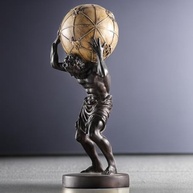 Estátua do Atlas Grego - Escultura Decorativa para Casa e Escritório | 40cm | Resina Pintada à Mão - imagem 4