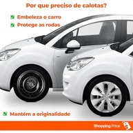 Kit 4 Calotas Aro 15 Prata Grid para Citroën C3 2014-2015 - Design Grid com Fixação por Pressão - imagem 3