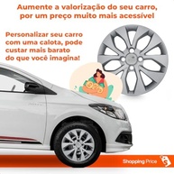 Kit 4 Calotas Aro 15 Prata Grid para Onix e Prisma 2012-2016 (Cubo Padrão) - imagem 5