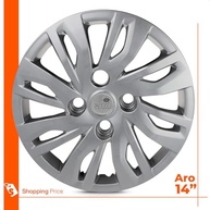 Kit 4 Calotas Ford Ka 2019-2020 Aro 14 Prata Grid - Design Esportivo e Proteção - imagem 4