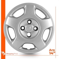 Kit 4 Calotas Corsa Hatch Sedan 2004 Prata Aro 14 Grid Cubo Baixo - imagem 4
