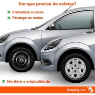 Kit 4 Calotas Ford Ka 2012-2013 Aro 14 Prata Cubo Baixo Grid - Design Moderno e Proteção - imagem 3