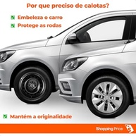 Kit 4 Calotas Gol Voyage G6 Aro 14 Prata Cubo Alto Grid - Renove Seu Carro! - imagem 3