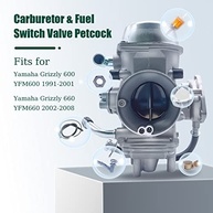 Kit Carburador Completo Yamaha Grizzly 600/660 + Válvula Petcock - Potencialize Sua ATV! - imagem 3