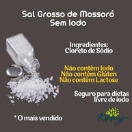 Sal integral de Mossoró - tipo grosso - SEM IODO, sem ferrocianeto - 1kg - Kippys Natural - imagem 3