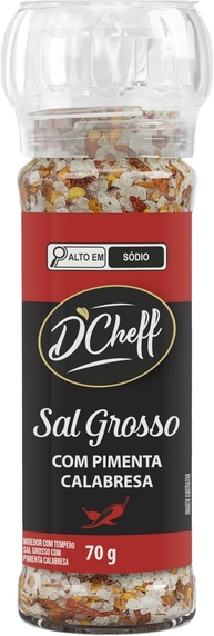 D'Cheff, Sal Grosso & Pimenta Calabresa com Moedor, 70 Gramas - imagem 1