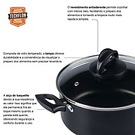 Caçarola Antiaderente 20cm: Cozinhe Sem Grudar! - imagem 2