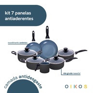 Panelas Oikos 7 Pçs: Cozinhe Sem Grudar! - imagem 2