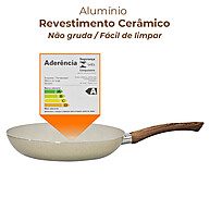 Frigideira Cerâmica 26cm Vanilla: Cozinhe Sem Grudar! - imagem 2