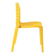 Cadeiras Gruvyer Amarelo - Conjunto 4 Peças em Polipropileno com Encosto Respirável para Sala de Jantar e Cozinha - imagem 5