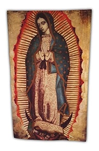 Imagem Nossa Senhora de Guadalupe 55x33 cm - Tecido de Alta Qualidade com Detalhes Vibrantes - imagem 5