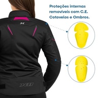 Jaqueta Guard 3 X11 Com Prote??o Feminina Motociclista Motoqueiro - imagem 3