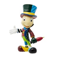 Enesco Disney BRITTO Pinóquio com Jiminy Cricket e Guarda-Chuva - Figurina Artesanal 20 cm - imagem 2