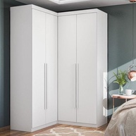 Guarda-Roupa de Canto 4 Portas 4 Gavetas Tuim Espresso - Design Moderno e Organização Inteligente - imagem 1