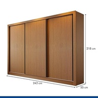 Guarda-Roupa Casal 3 Portas 6 Gavetas Nápoli - Organização e Estilo para seu Quarto - imagem 3