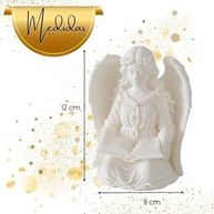 Escultura Anjo da Guarda Branco - Decoração Religiosa com Detalhes Refinados - imagem 4