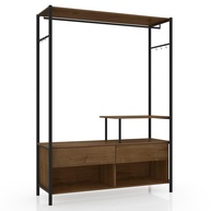 Guarda-Roupa Casal Barcelona 2 Gavetas Preto/Demolição - Organize seu Quarto com Estilo - imagem 1