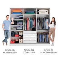 Guarda-Roupa Casal Nantes 3 Portas de Correr | MDF Premium Branco & Rustic - imagem 5