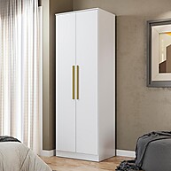 Guarda-Roupa 2 Portas 2 Gavetas Kappesberg Adapt Branco – Espaço e Estilo no Seu Quarto - imagem 1