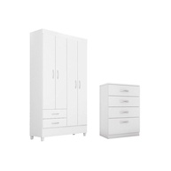 Guarda Roupa Astro 4.2 + Cômoda Astral Branco: Organize seu Quarto com Estilo - imagem 1