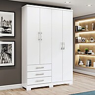 Guarda-Roupa Caju 4 Portas 3 Gavetas: Organize seu Quarto com Estilo - imagem 1