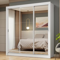 Guarda-Roupa Casal 3 Portas Espelho: Organize com Estilo! - imagem 1