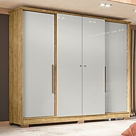 Guarda Roupa Casal 4 Portas 2 Gavetas Mônaco Espresso – Elegância e Espaço - imagem 1