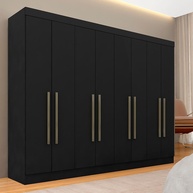 Guarda Roupa Casal 8 Portas Preto Natasha - imagem 1