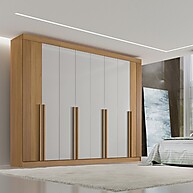 Guarda-Roupa Casal 8 Portas Ripado: Elegância e Organização - imagem 1