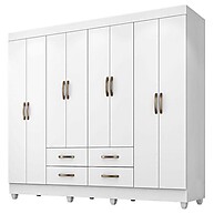 Guarda Roupa Casal Branco 8 Portas: Organize com Estilo! - imagem 1