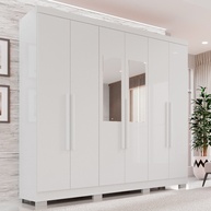 Guarda-Roupa Casal Branco: Espelho e 6 Portas! - imagem 1