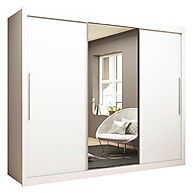 Guarda-Roupa Casal com Espelho Branco – Espaçoso e Sofisticado - imagem 1