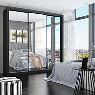 Guarda-Roupa Casal com Espelhos 3 Portas e 4 Gavetas Espresso Móveis - imagem 1