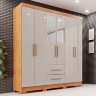 Guarda-Roupa Casal Estrela Premium: 6 Portas + Espelho - imagem 1