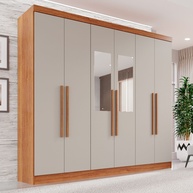 Guarda-Roupa Casal França: Espelho e 6 Portas! - imagem 1
