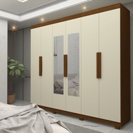 Guarda-Roupa Casal Império: 6 Portas + Espelho - imagem 1