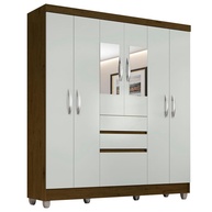 Guarda Roupa Casal Lia: 6 Portas e Espelho! - imagem 1