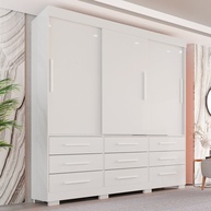 Guarda Roupa Casal Luana: 9 Gavetas e Design Moderno - imagem 1