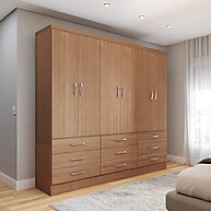 Guarda-Roupa Casal Madri: 6 Portas e 9 Gavetas - imagem 1