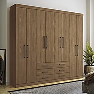 Guarda Roupa Casal Master Jatoba: 8 Portas + 6 Gavetas - imagem 1