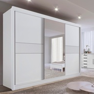Guarda-Roupa Casal Miami: Espelho, 6 Gavetas e Design! - imagem 1