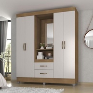 Guarda Roupa Casal Nature Off White: Organize com Estilo! - imagem 1