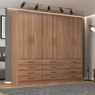 Guarda-Roupa Casal New Mônaco: 6 Portas + 12 Gavetas - imagem 1