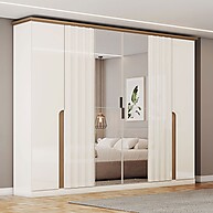 Guarda-Roupa Casal Rio com Espelho – 6 Portas e 6 Gavetas - imagem 1