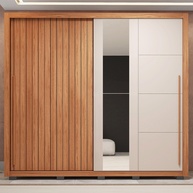 Guarda-Roupa Casal com Espelhos e 4 Gavetas Suburban Espresso - Design Moderno e Funcional - imagem 1
