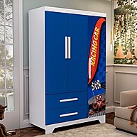 Guarda Roupa Infantil Azul Racing: Organize com Estilo! - imagem 1