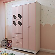Guarda-Roupa Infantil Escotilha: 4 Portas e 3 Gavetas - imagem 1
